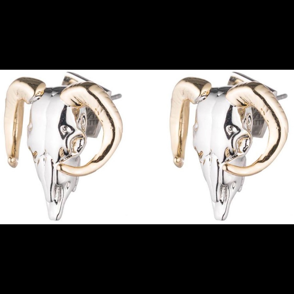 Alexis Bittar Ram’s Skull Studs